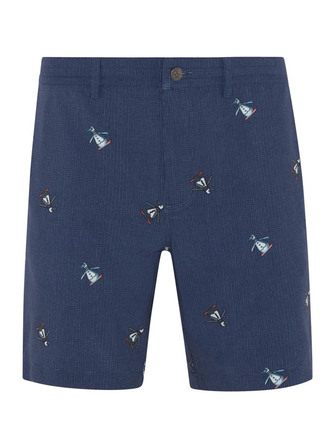 Original Penguin Shorts Ventilerad Memphis, marinblå/ljusblå