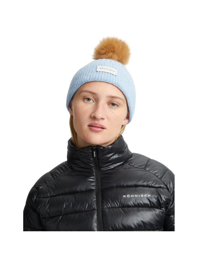 Röhnisch Beanie Pom Rib, hellblau