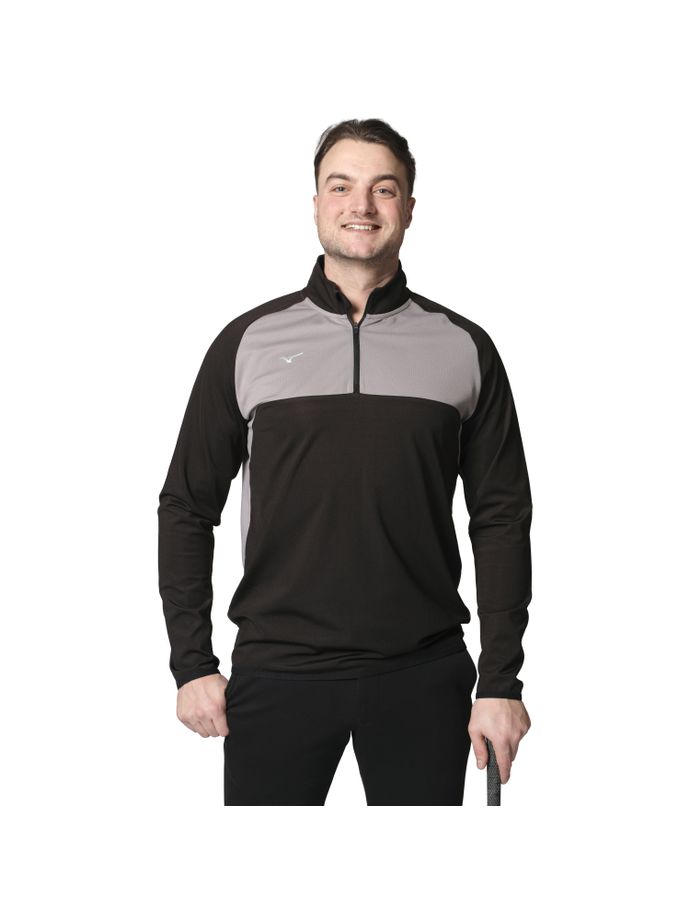 Mizuno Layer Contrast 1/4 Zip, black