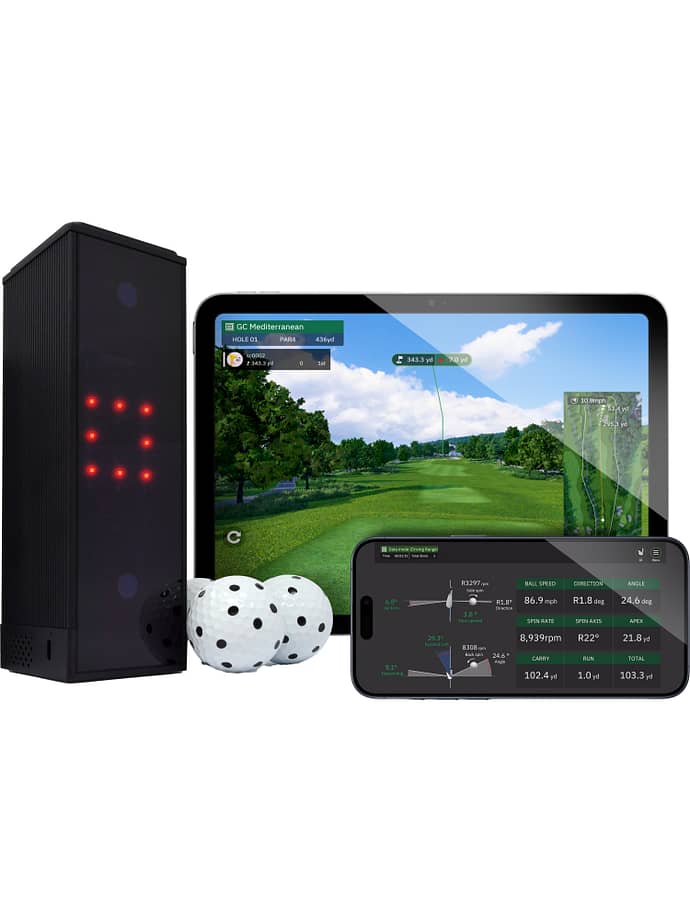 Square Golf Launch Monitor / Golf Simulator , schwarz