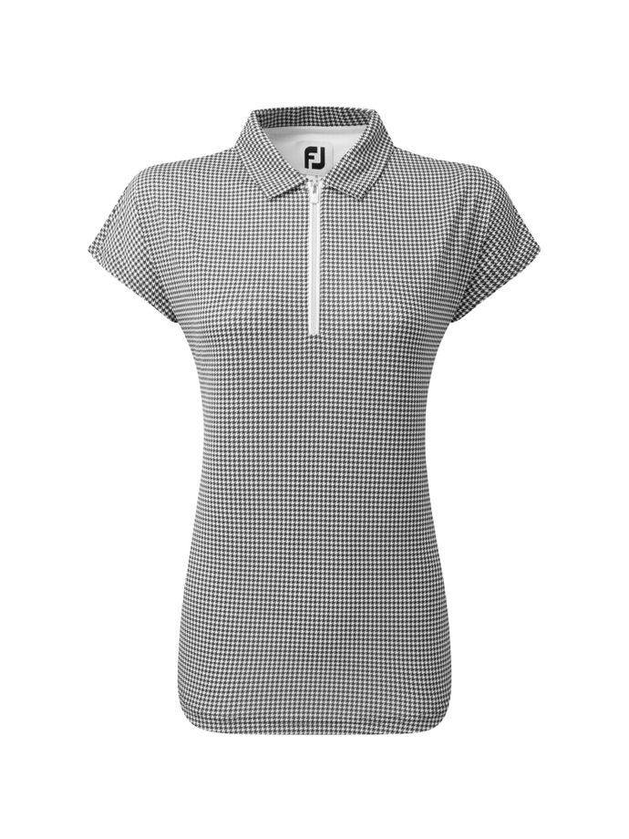 FootJoy Polo Hahnentritt, schwarz/weiß