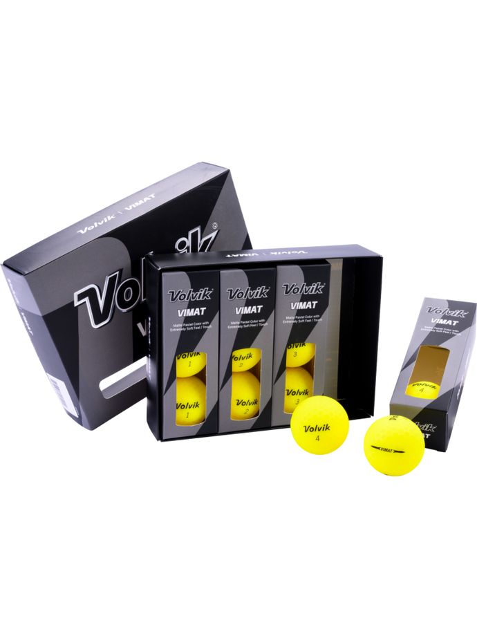 Volvik Vimat Soft Golfbälle - 12er Pack, gelb