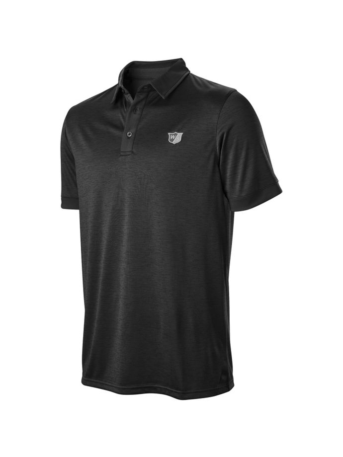 Wilson Polo Stripe Heather, schwarz