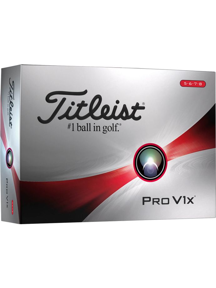 Titleist Pro V1x High Numbers 2023 golfbollar - 12-pack, vit