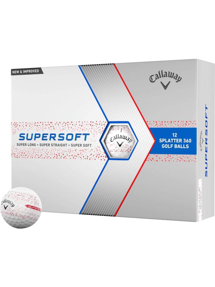 Callaway Supersoft Splatter 12-pak, rød