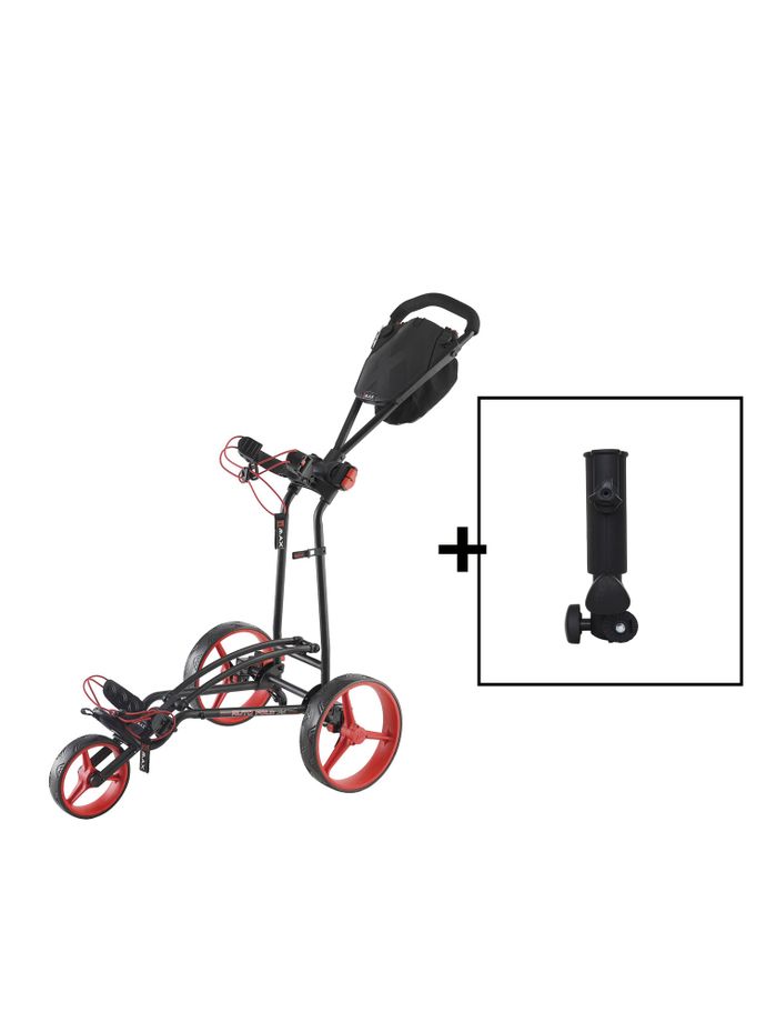 BIG MAX Golftrolley Autofold FF, schwarz/rot