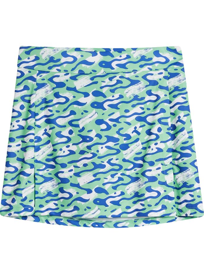 J. LINDEBERG Skort Amelie Mid Print, grün/blau/weiß