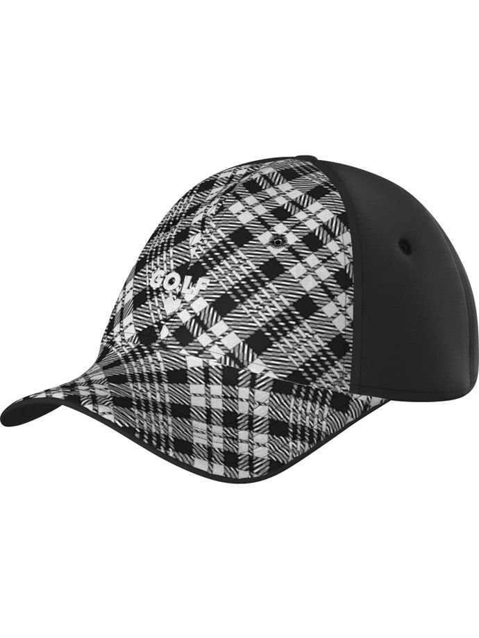 girls golf Cap Classic Tartan, schwarz/weiß