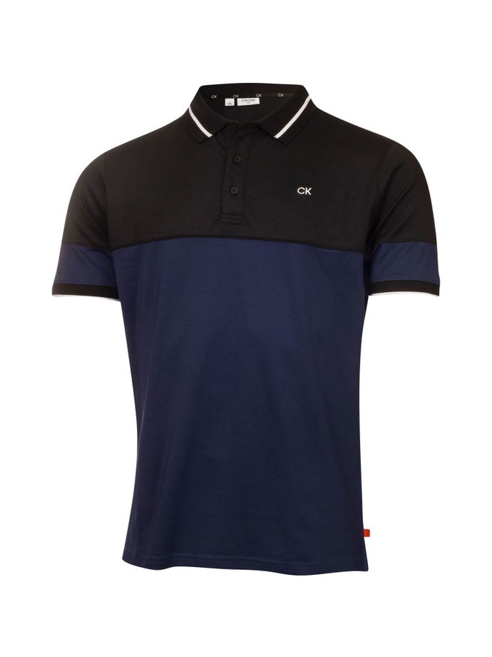 Calvin Klein Golf Polo Marshall, negro/azul