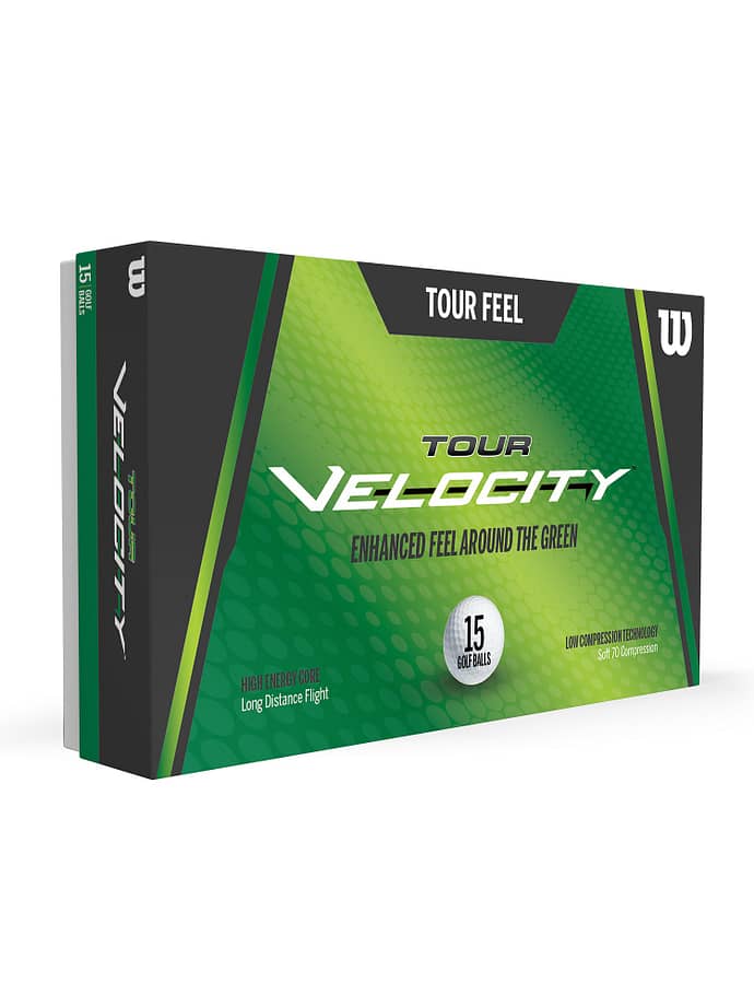 Wilson Velocity Feel Golfbälle - 15er pakke, hvid