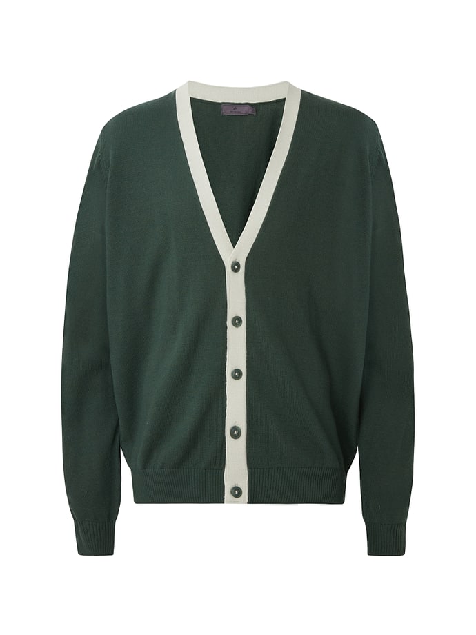 Cross Jacket Block Cardigan, green