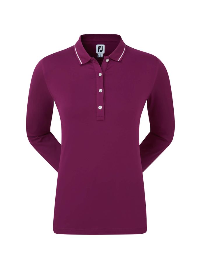 FootJoy Polo Long Sleeve Thermal Jersey-3a, lavender