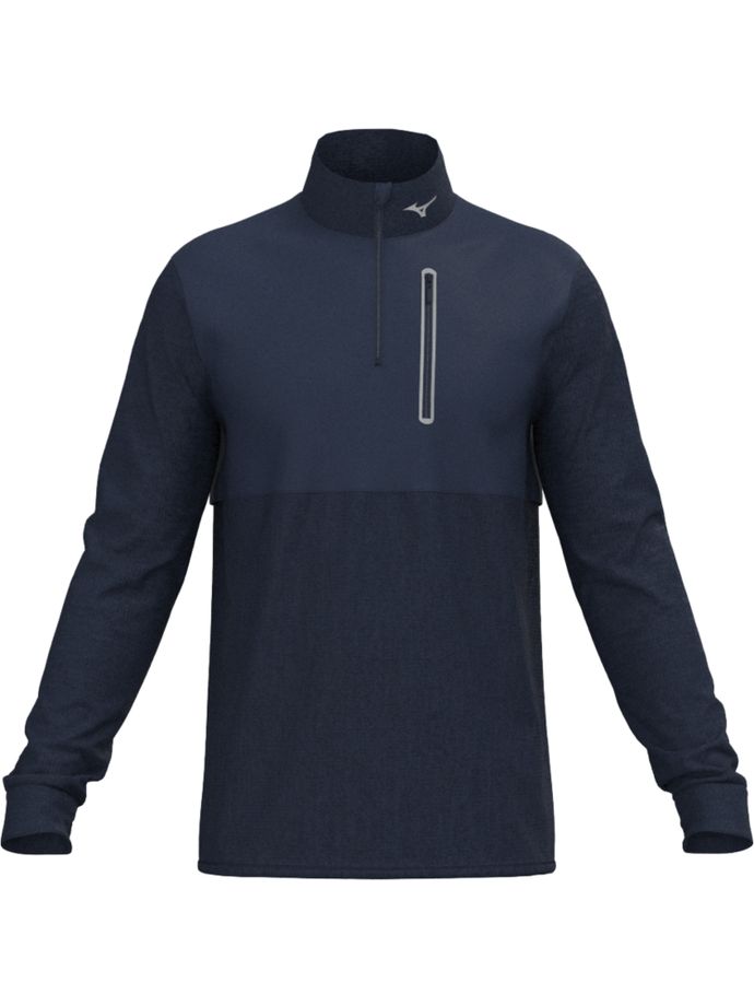 Mizuno Layer Melange Reflect 1/4 Zip, navy