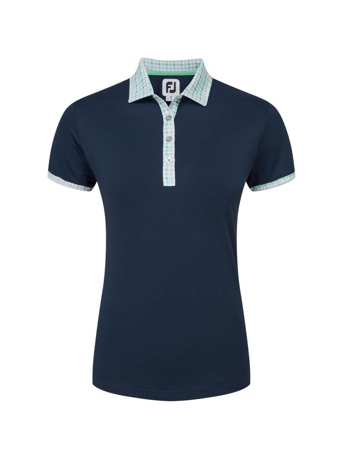 FootJoy Polo Lavender Fields Gingham, navy