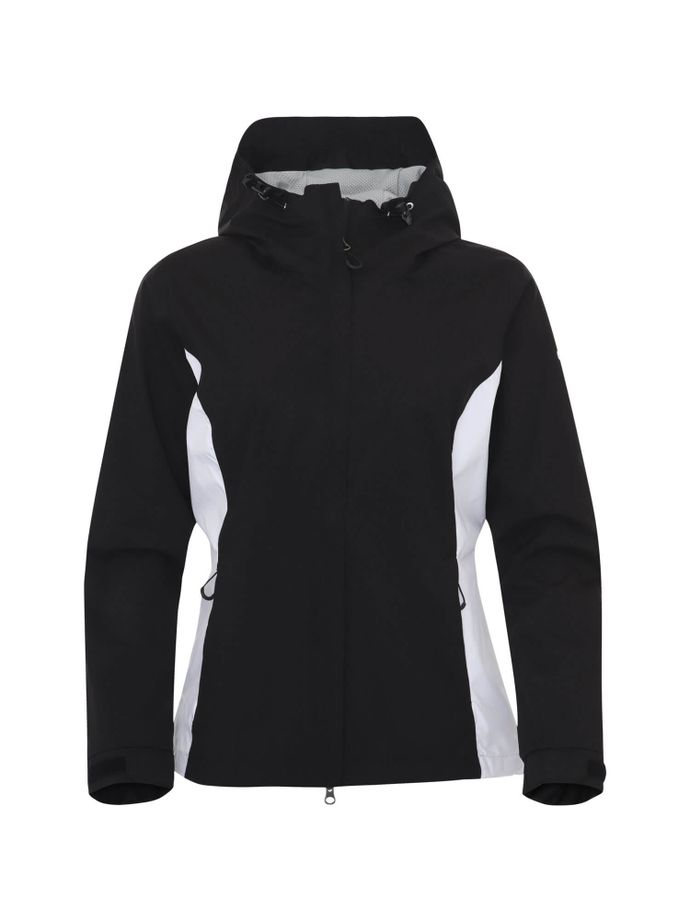 Cross Regenjacke Doro Hood, schwarz/weiß