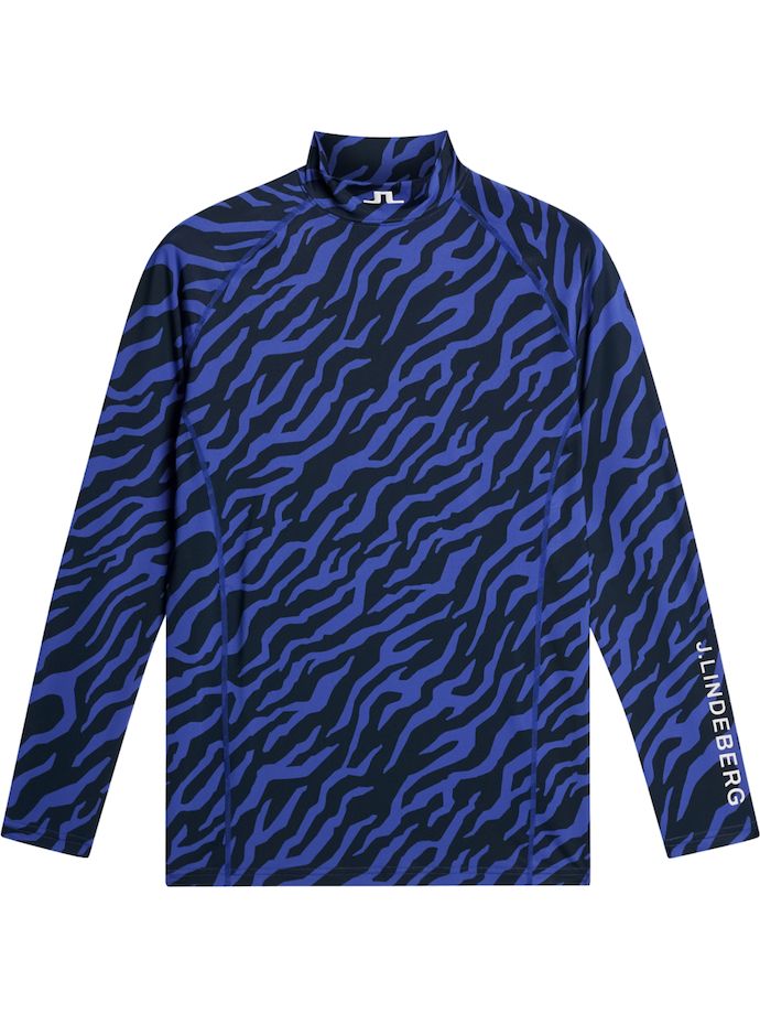 J. LINDEBERG Laag Ello Compressie Print, blauw/zwart