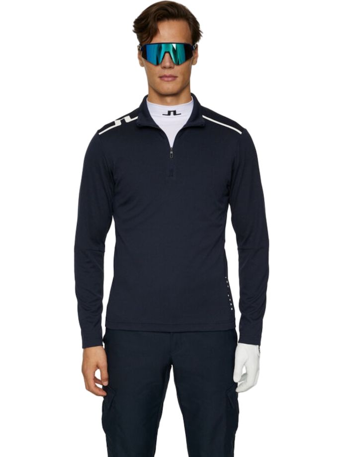 J. LINDEBERG Layer Leon 1/4 Zip Mid, navy