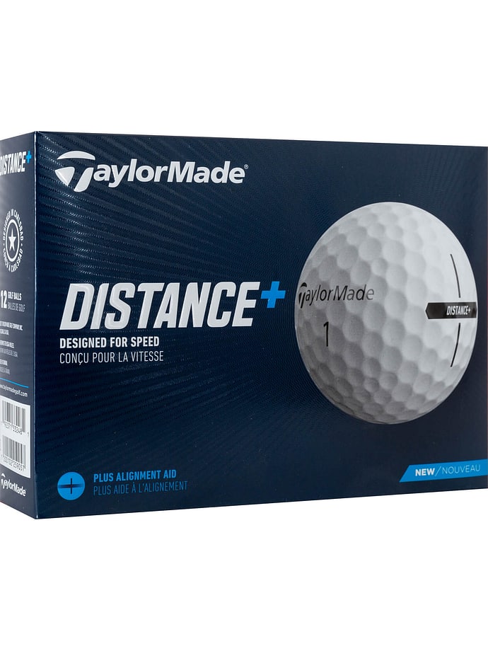 TaylorMade Distance+ Golfbälle - Confezione da 12 pezzi, bianco