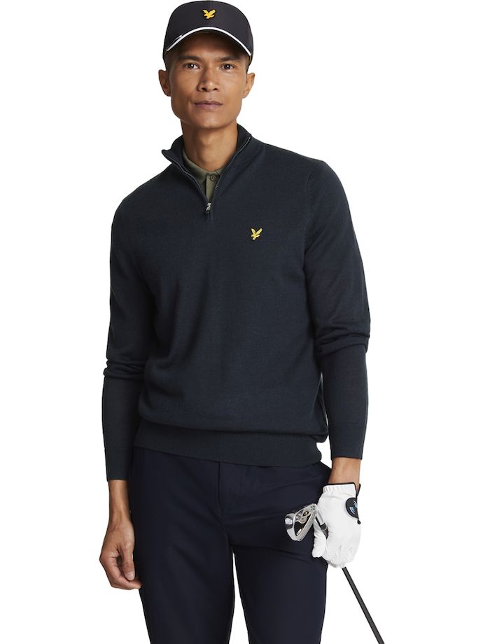 Lyle Scott Layer Merino Jumper, navy