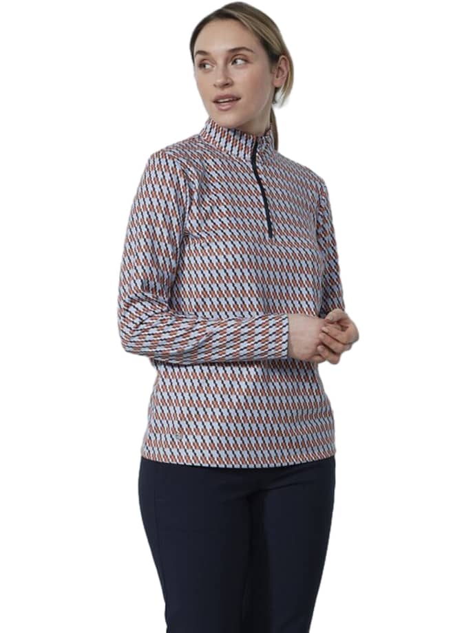 Daily Sports Laag Delta 1/4 Zip, oranje/lichtblauw