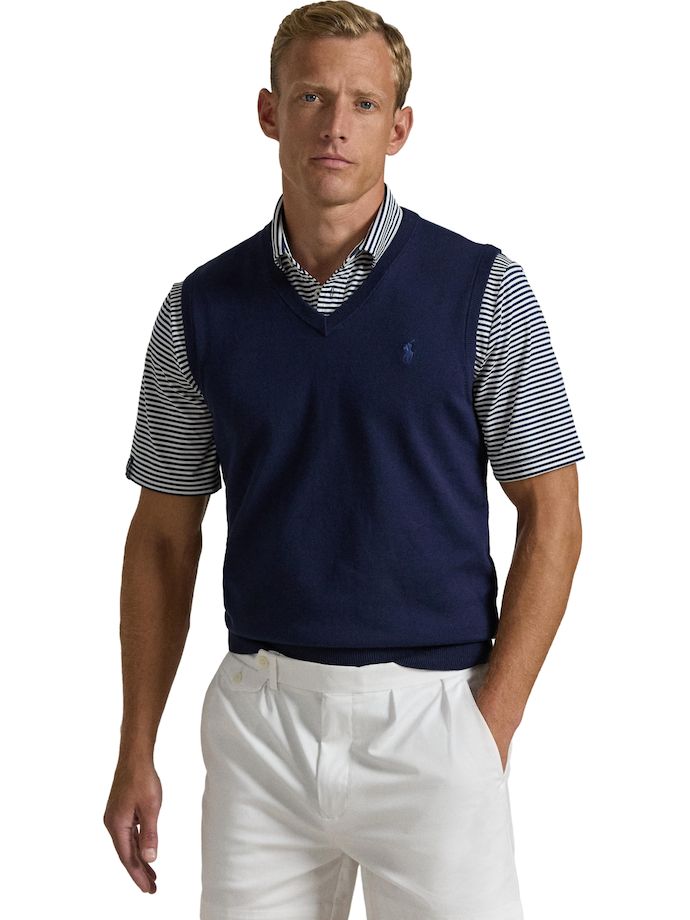 RALPH LAUREN Pullunder Cotton Coolmax, navy