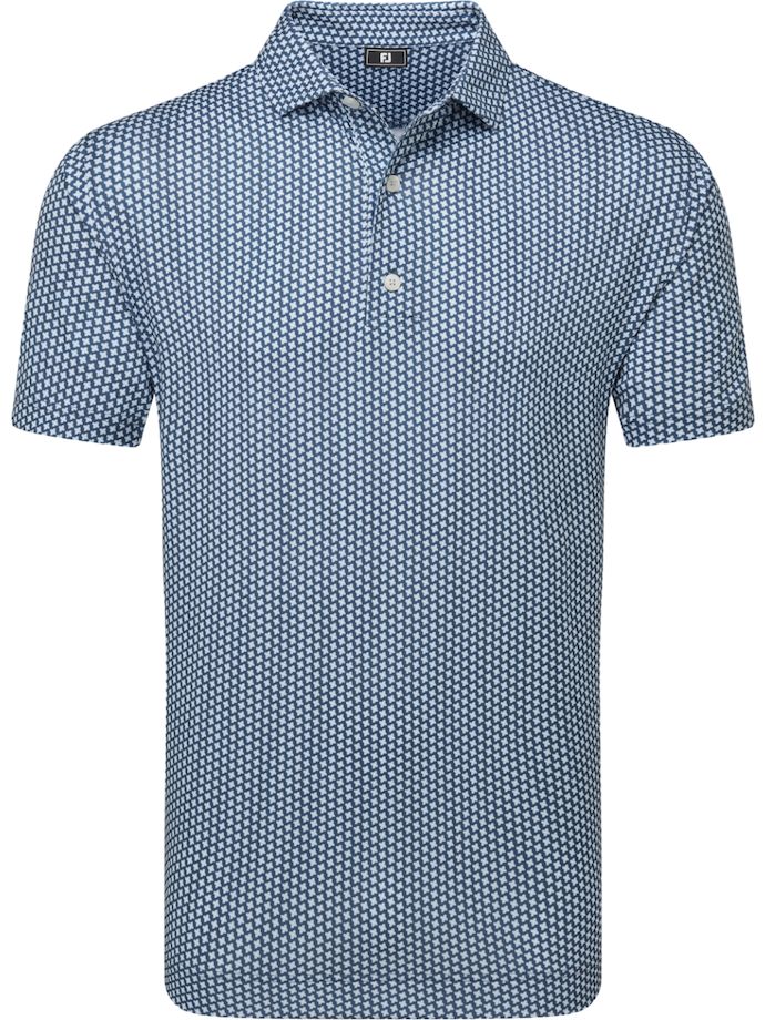 FootJoy Polo Houndstooth Geo Lisle, blue