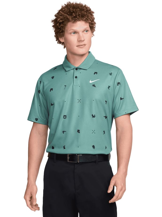 Nike Golf DriFit Tour Icon Print polo, groen