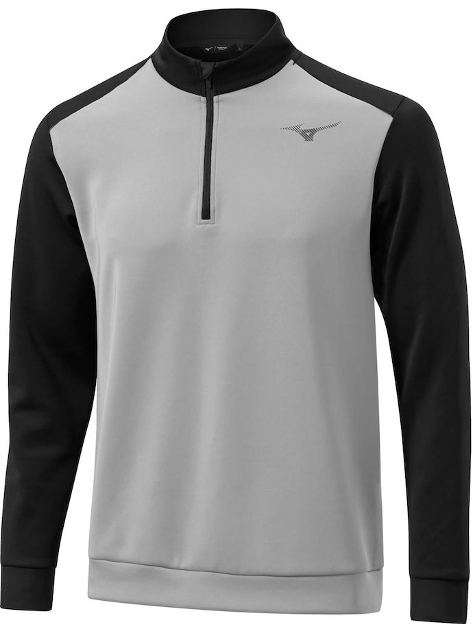 Mizuno Layer RB 1/4 Zip, grau/schwarz