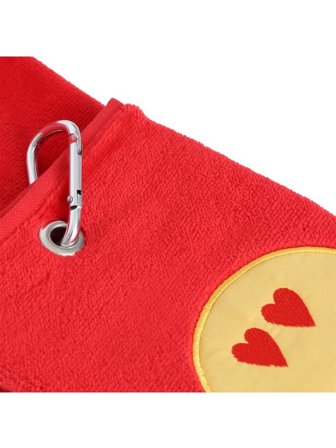 cbf moda I love golf scarf, red