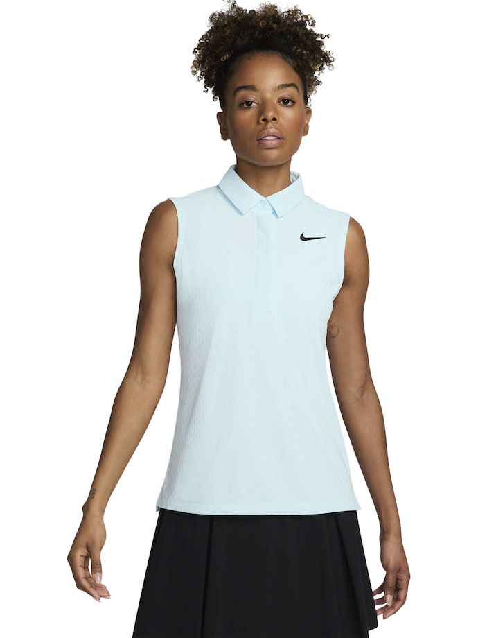 Nike Golf Polo DFADV Tour, sans manches, bleu clair