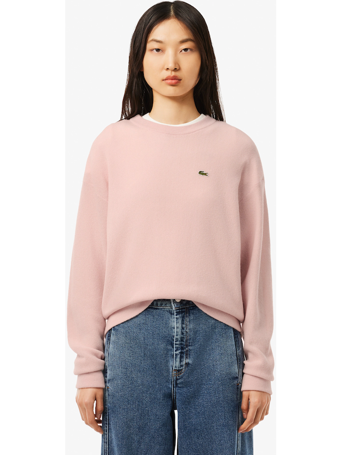 LACOSTE Crew neck sweater, pink