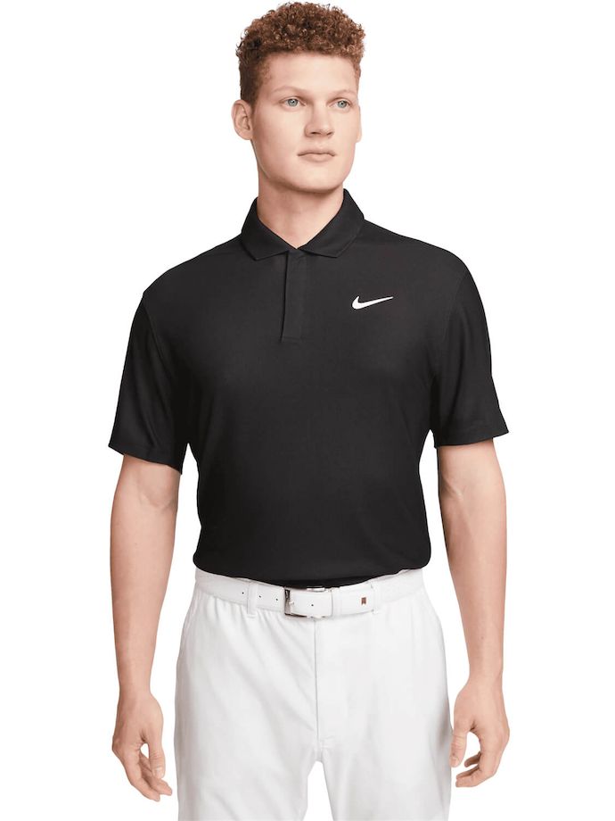 Nike Golf Polo Tiger Woods Dri-Fit Tech Pique, schwarz