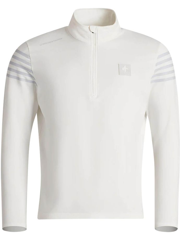 Cross Layer Sporty Half-Zip, white