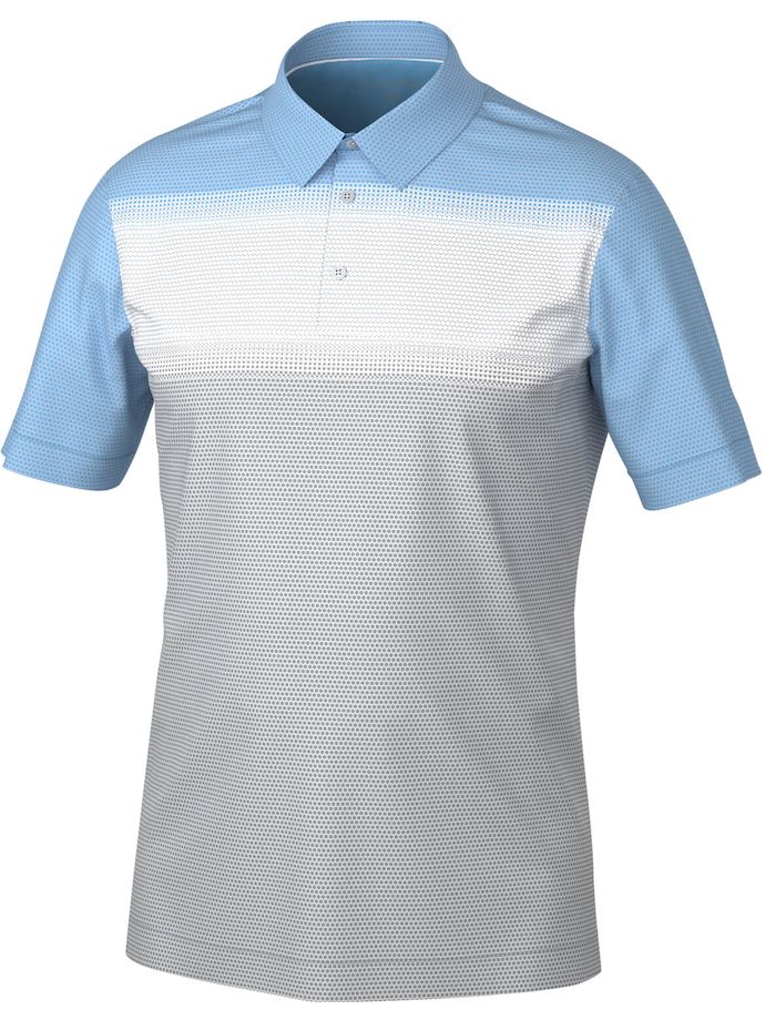 Galvin Green Polo Mo, gris/blanco/azul claro