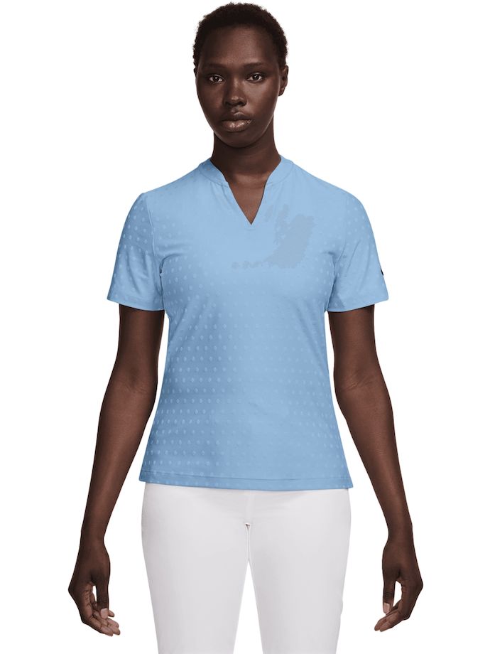 Nike Golf Polo Dri-Fit Tour Blade, manches courtes, bleu glacier