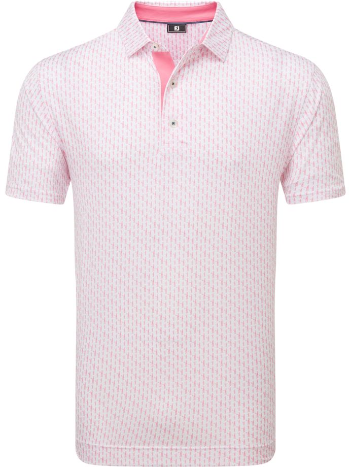 FootJoy Polo Figure Print Lisle, pink