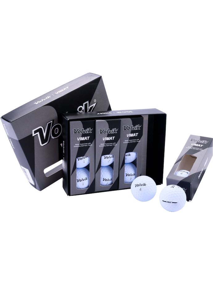 Volvik Vimat Soft golfbollar - förpackning med 12 st, vit