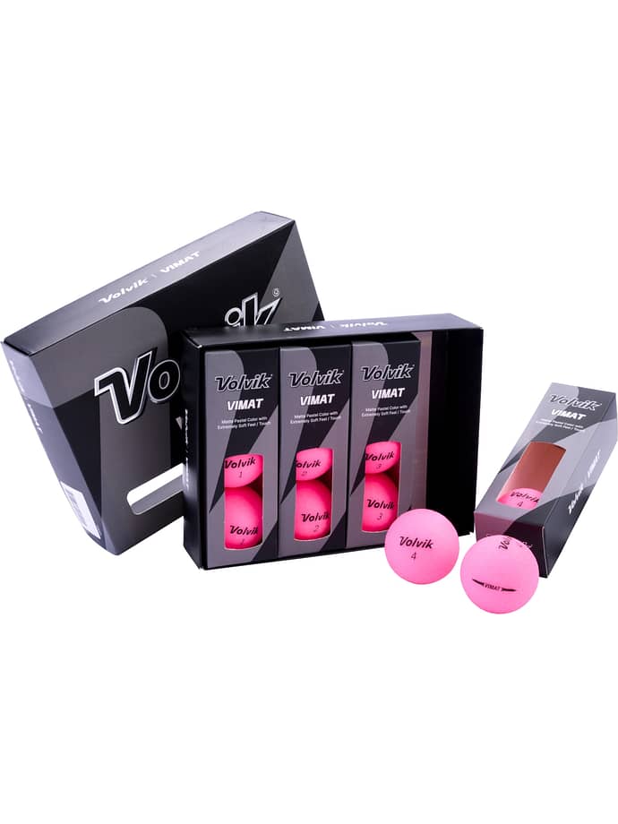 Volvik Golf Balls Vimat Soft - 12 pack, pink