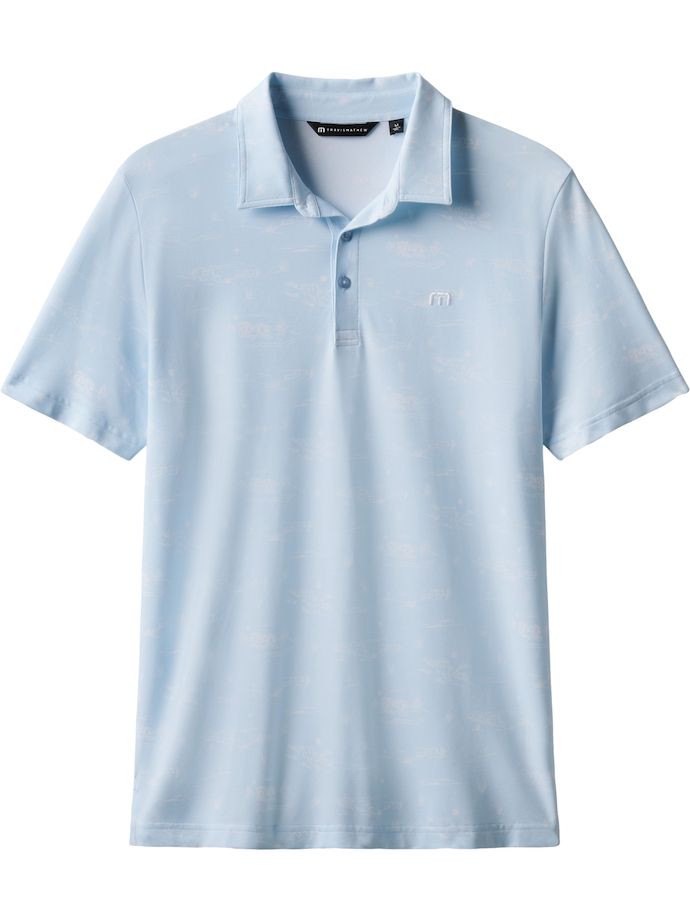 TRAVISMATHEW Polo Featherweight City, blu chiaro