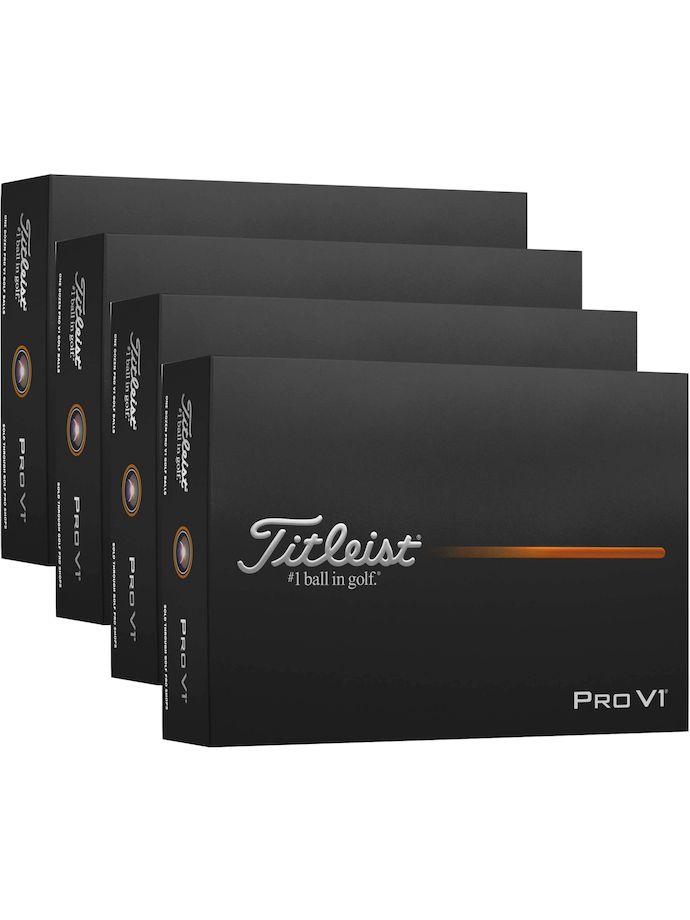 Titleist Pro V1 2025 golfballen - 3+1 gratis 12-pack