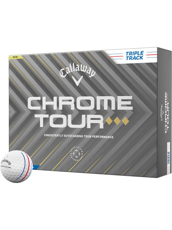 Callaway Balles de golf Chrome Tour TD Triple Track 12-Pack , blanc