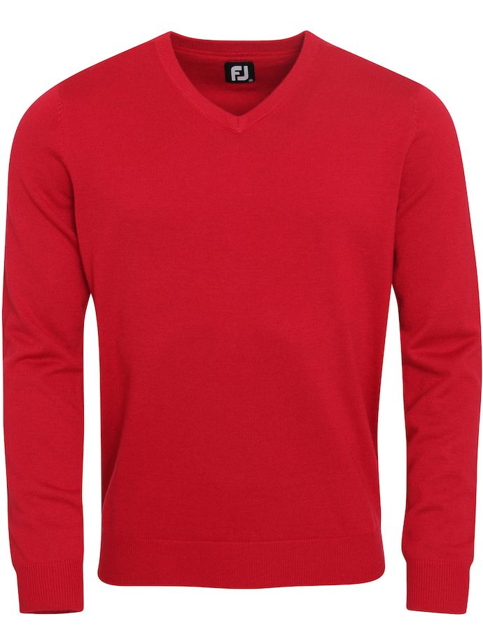 FootJoy Pullover Wool Blend V-Neck, rot