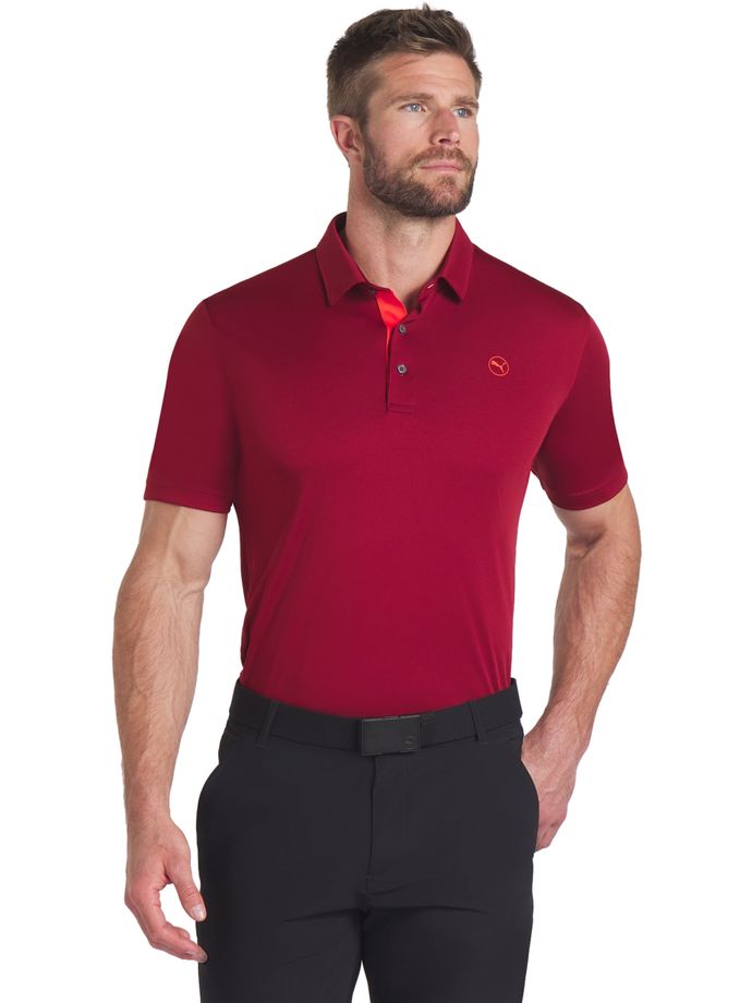 Puma Pure Solid Polo, vinrött