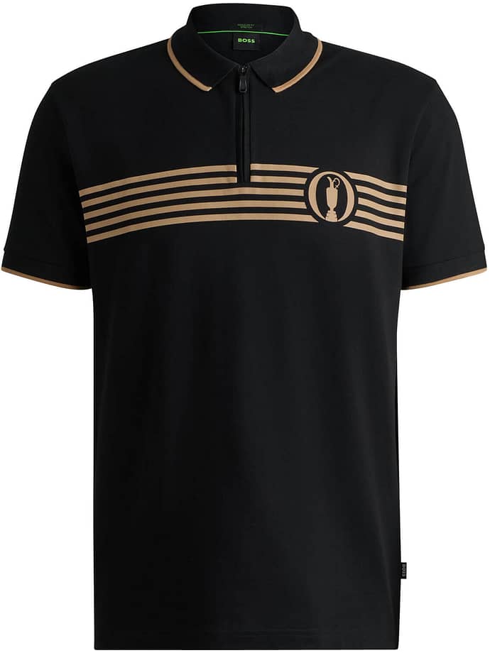 HUGO BOSS Polo De Open, zwart