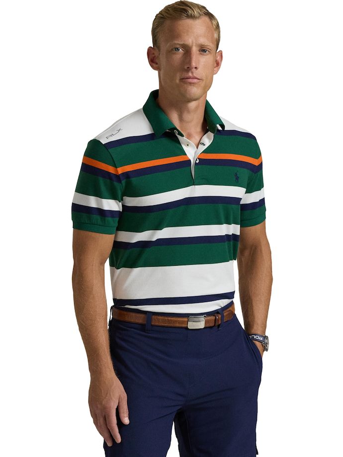 RALPH LAUREN Polo Performance Pique, green/white