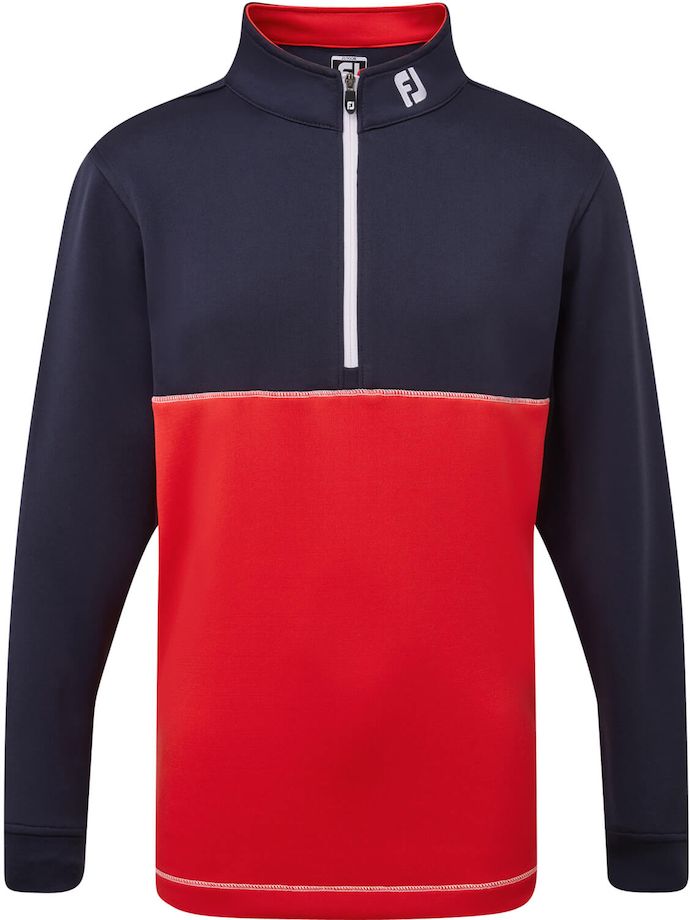 FootJoy Layer Colour Block Chill-Out 1/2-Zip, navy/red