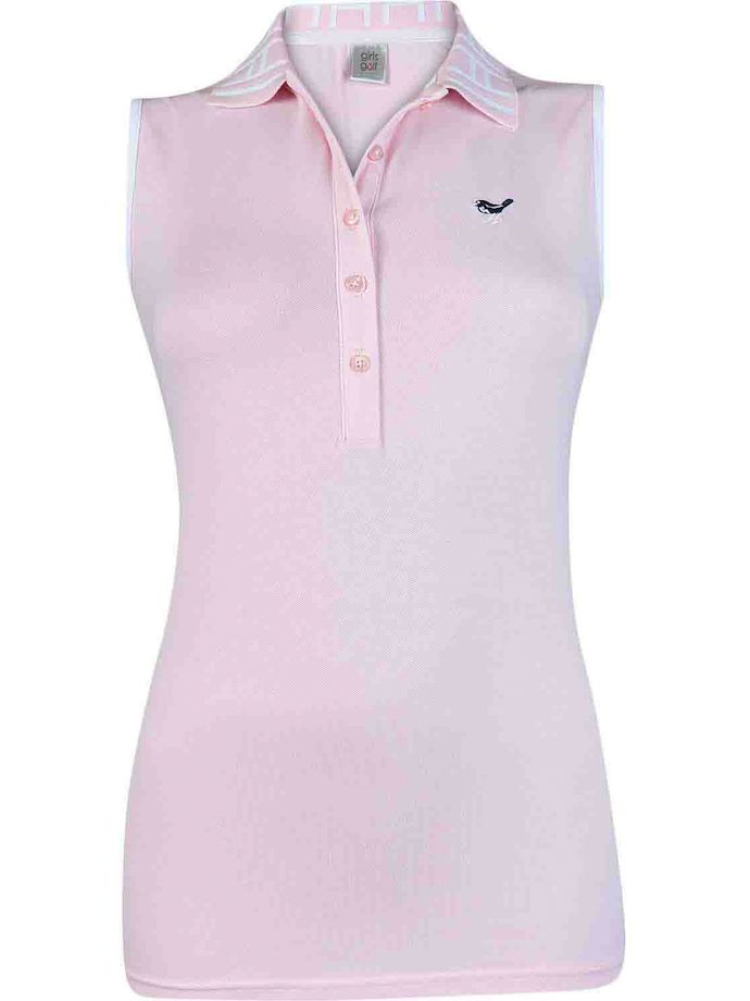 girls golf Polo All Square Rose, rosa