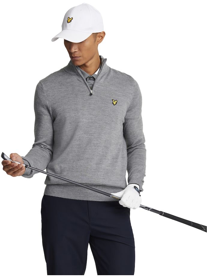 Lyle Scott Maglia Merino a strati, grigio