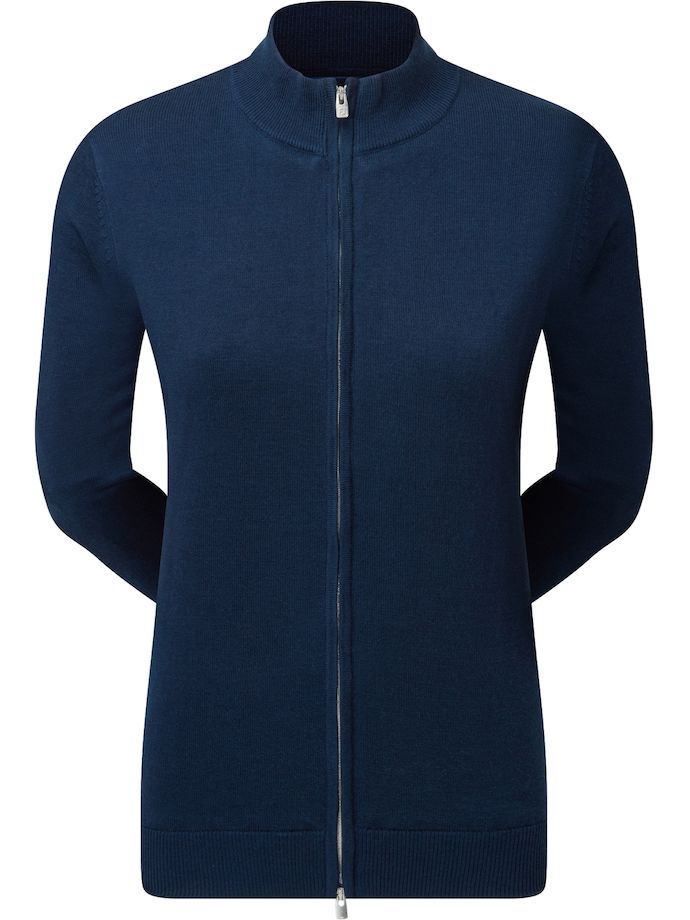 FootJoy Jacket Drirelease Full-Zip Lined Sweater, navy