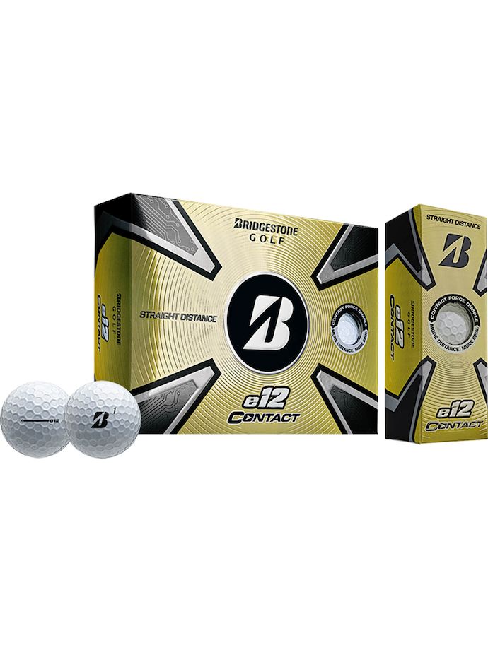 Bridgestone Golfbälle e12 Contact - Confezione da 12 pezzi, bianco